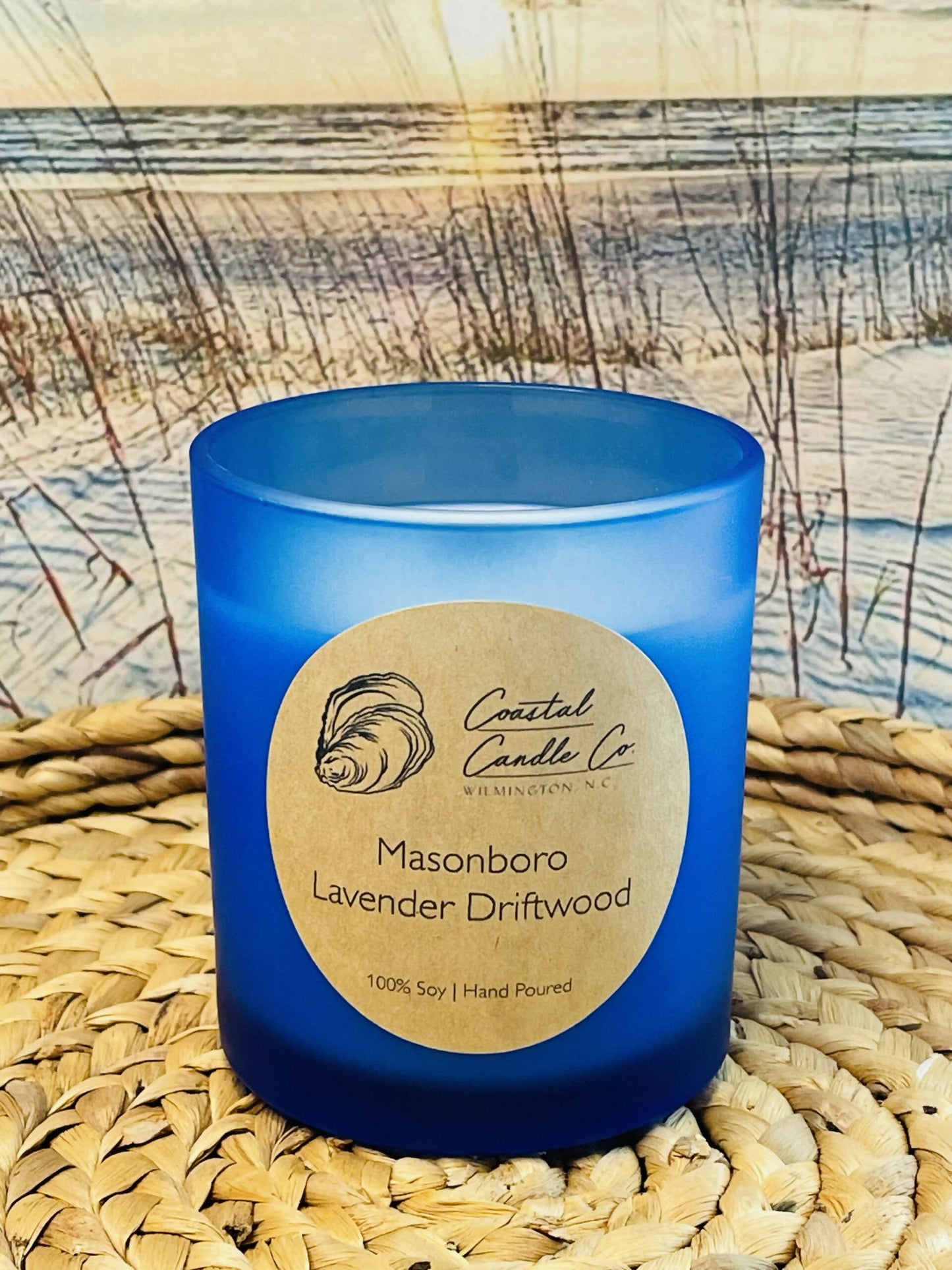 Soy Wood Wick Candle in Coastal Blue 9 oz.