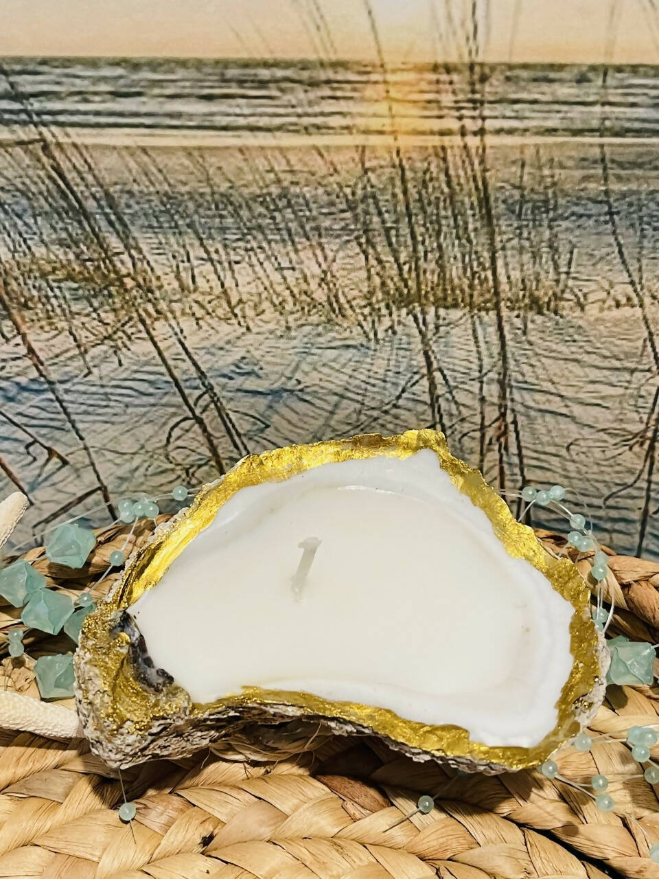 Oyster Shell Tea Light Gift Set