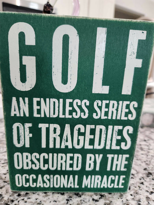 Funny golf sign